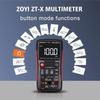 ZOYI ZT-X Digital Multimeter T-RMS Auto Range EBTN LCD DC AC Voltmeter Ammeter Current Capacitor Ohm Temp Hz NCV Tester