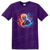 Hollow Warrior T Shirt w/ Neon Energy Sword Anime Battle Graphic Art Print Tee