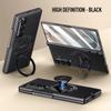 Luxury PU Leather Case For Samsung Galaxy Z Fold8 Fold 8 Ultra Rotating Magnetic Stand Hand Strap Metal Lens Glass Screen Cover