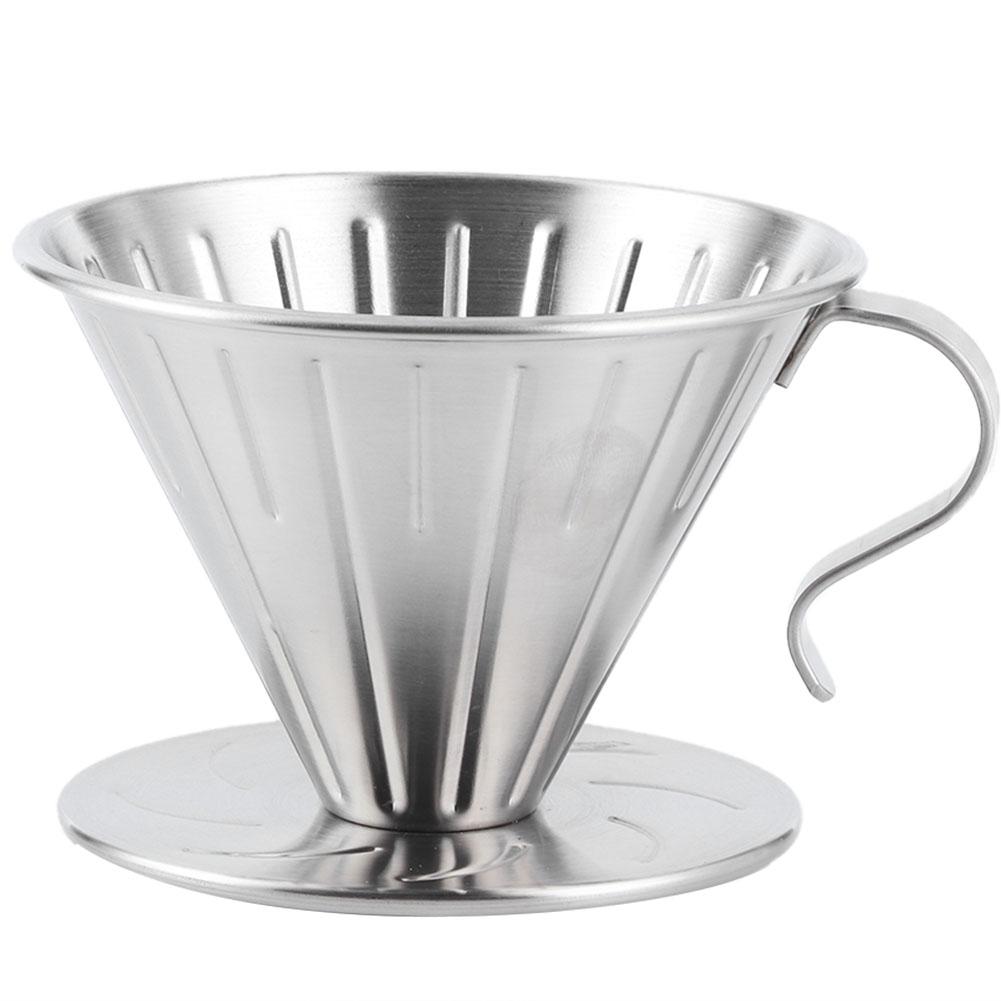 Нержавеющая сталь Pour Over Coffee Dripper Cone Filter Cup Stand Coffee Machine Accessories Home