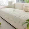 Summer Mat, Summer Fixed Non-Slip Seat Cushion, One-Piece Special-Shaped Sofa Cover, Straight Row Ice Silk Sofa Cushion