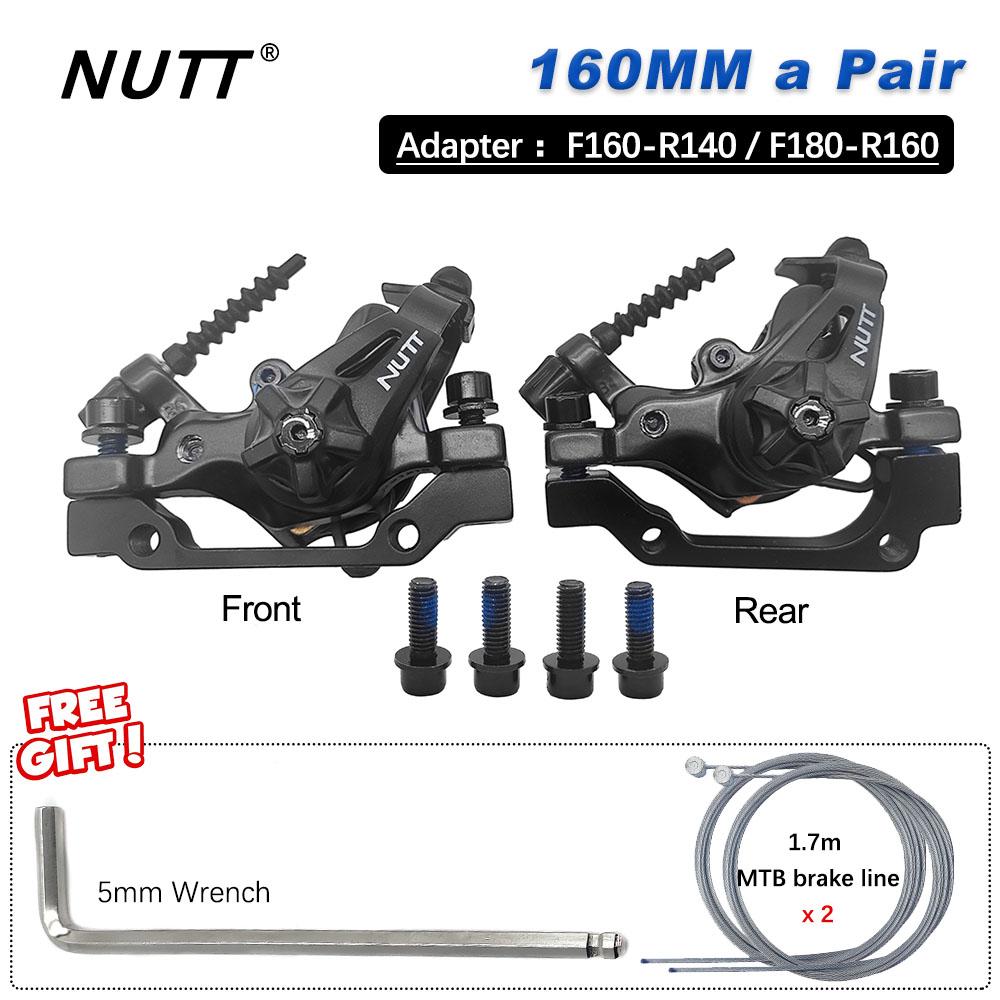 NUTT MTB Mountain Bicycle Discs Brake Red Color Brakes Line Caliper 160MM Disk 180MM Rotor For BMX Scooter Front Rear Bike Parts