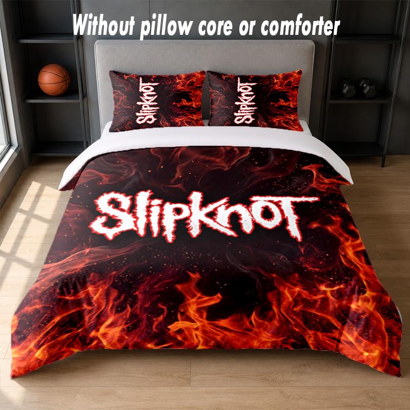 Slipknot Design Bed Bedding Set 1 Duvet Cover + 2 Pillowcases Soft Breathable Household Bed Linens