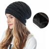 Knit Beanie Hats for Women Men Fleece Lined Ski Skull Cap Slouchy Winter Hat Oversize Chunky Winter Slouchy Beanie Hats