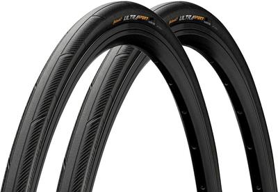 Дорожные покрышки Continental Ultra Sport 3 Черный/Черный 700x25C FB Клинчерные, Комплект из 2 шт.