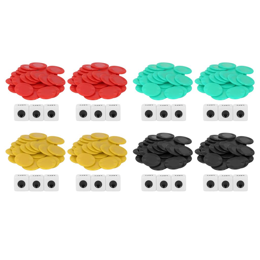2 Set Left Right Center Dice Multipurpose Fun Innovative Interaction Dice Chip Game Set for Family P