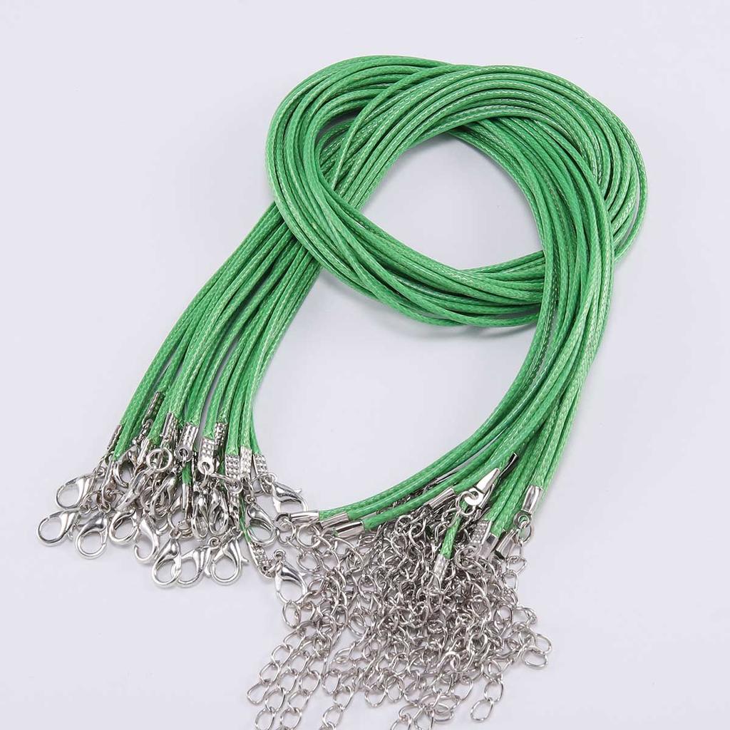 10Pcs 1.5/2mm Fauxs Leather Handmade Adjustable Braided Rope Pendant Charm DIY Findings Lobster Clasp String Cord Jewelry Making