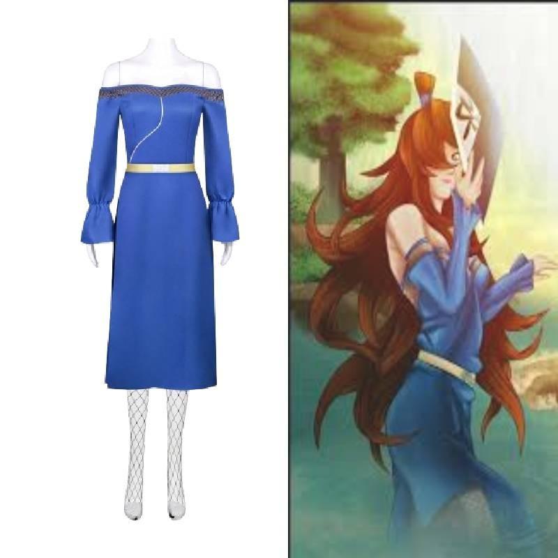 Аниме Костюм Ниндзя Косплей Водяная Тень Теруми Мэй Косплей Наряд для Ролевой Игры В Наличии