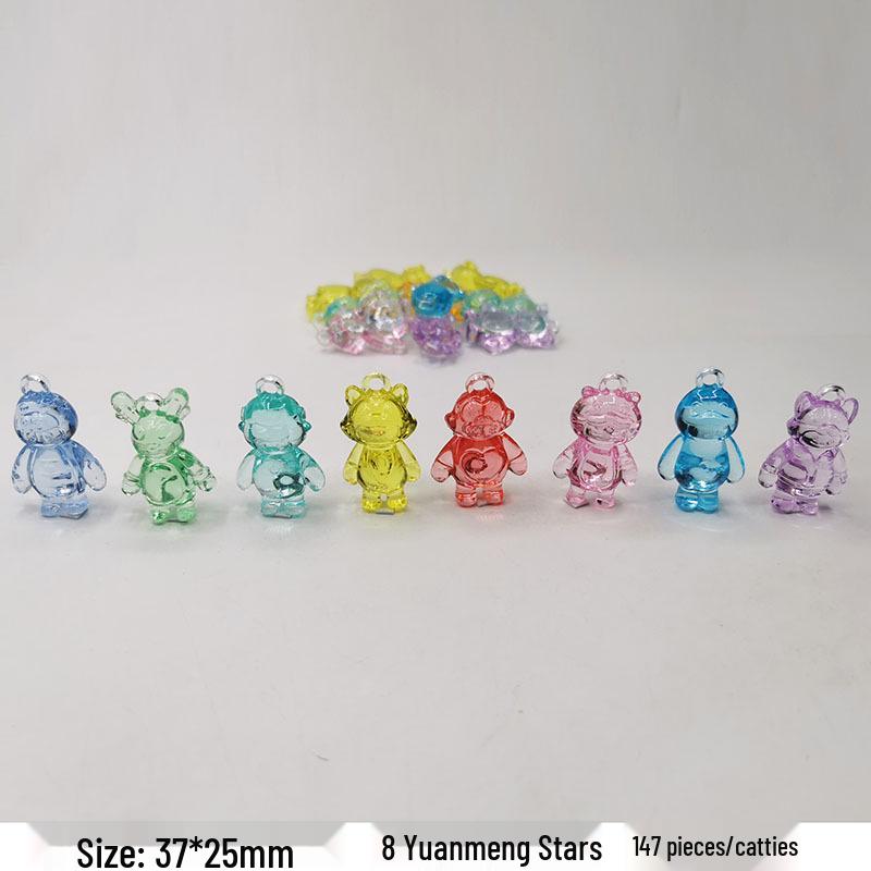 Colorful Mini Acrylic Milk Bottle Cartoon Ornaments - Cute Handmade DIY Decorative Accessories