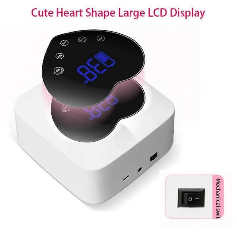 72W Cordless UV Led Nail Lamp Touch Screen Wirless Power Storage Nail Enhancement Lamp Quick Drying Nail Dryer