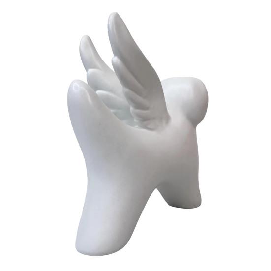 Dog Angel Figurine Memorial Puppy Statue with Wings Resin Dog Angel Sculpture for Loss of Dog Sympathy Gift Garden And Home Indoor Decor