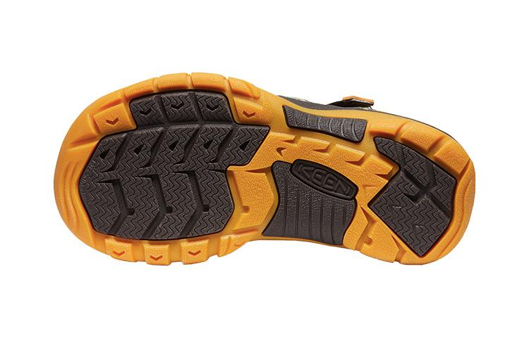 Keen Сандалии детские Newport H2, нескользящие, с защитой от ударов пальцев, устойчивые к истиранию, водонепроницаемые, камуфляж/оранжевые, для подростков 1027386