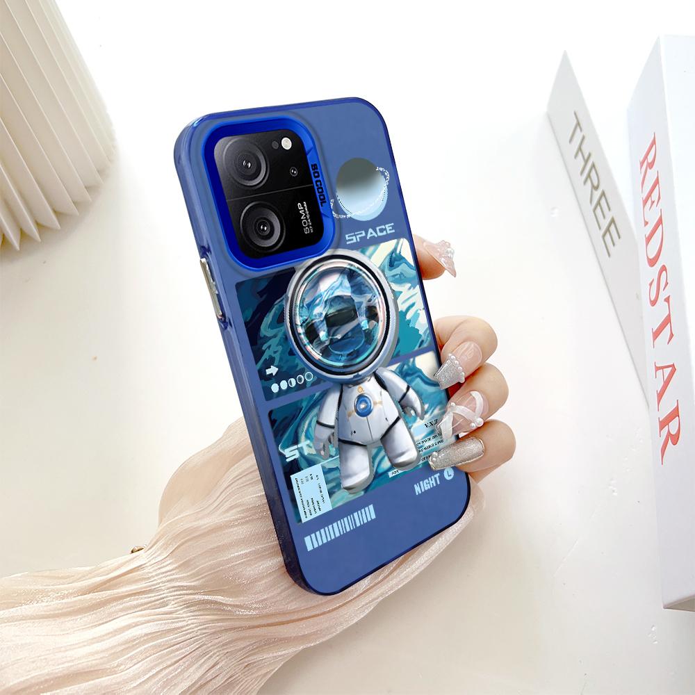 Окрашенный узор, цветной серебристый, двухсторонний, жесткий, противоударный чехол для телефона Xiaomi Redmi Poco