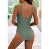 One-piece Swimsuit Sexy Solid Color Belly Cover Cross Backless Bikini