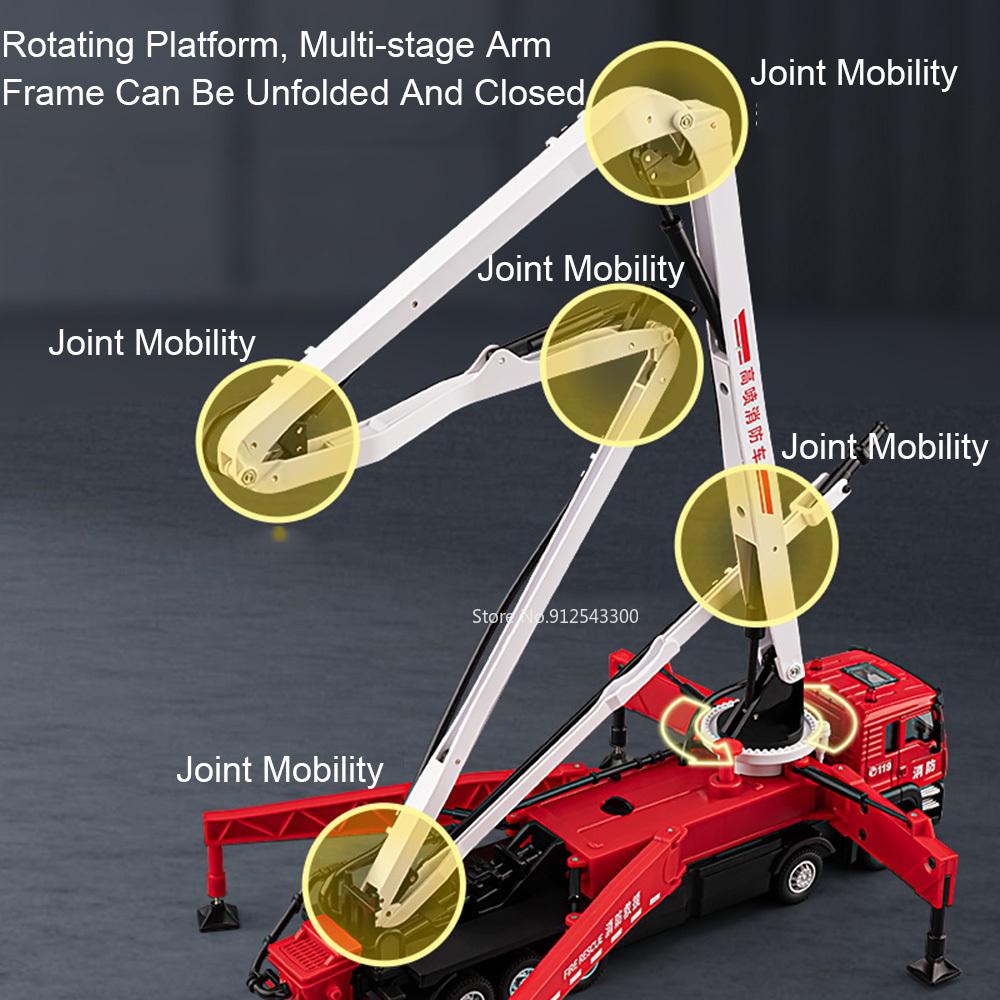 1:Модель игрушечного грузовика для дорожных заграждений, модель грязевого насоса в масштабе 32, игрушки, модели транспортных инженерных машин, открывающиеся двери, литье под давлением из сплава, подарки