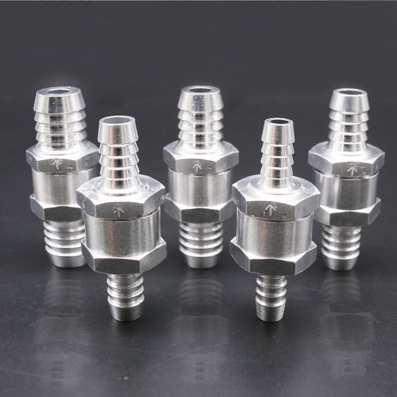 One Way 6/8/10/12/14/16mm 6 Size Valves Aluminium Alloy Fuel Non Return Check Valve One Way Fit Carburettor Wholesale Price