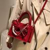 Luxury Feminine Wedding Arched Fringed Chain Shoulder Bag New Bride Red Bag Elegant Temperament Crossbody Bags