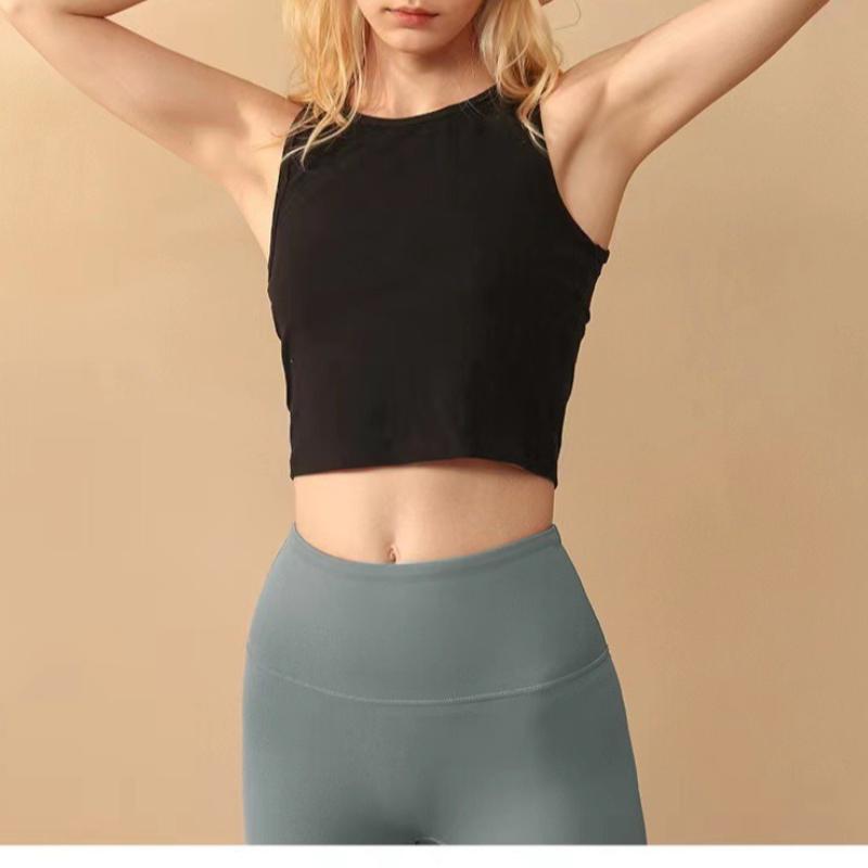 Trendy Women's Cropped Tank Top, Ribbed Form-fitting Solid Color Tank, Round Neck Wide Strap Casual Top for Daily Wear & Layering