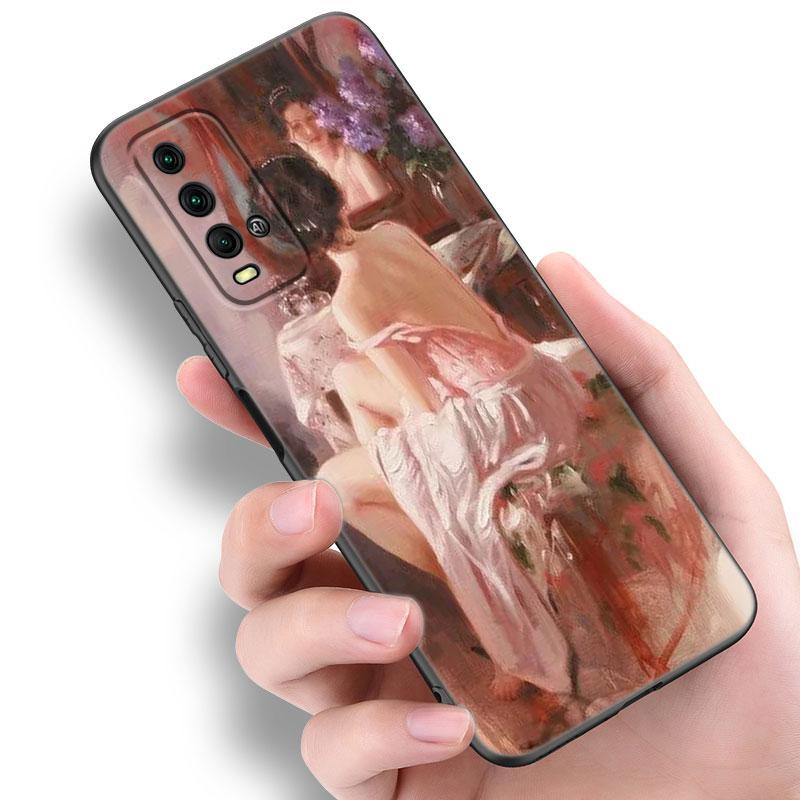 Чехол для телефона Renaissance Art Painting для Xiaomi Redmi Note 5 6 9T K20 K40 K50 Pro 7A 8A 9A 9C 9i 10A 10C A1 S2 TPU черный чехол