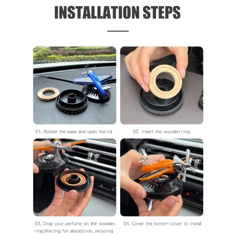 Без парфюма Автомобильный диффузор аромата на солнечной батарее Свинг-вращающееся украшение на приборную панель в виде самолета Аксессуары для украшения