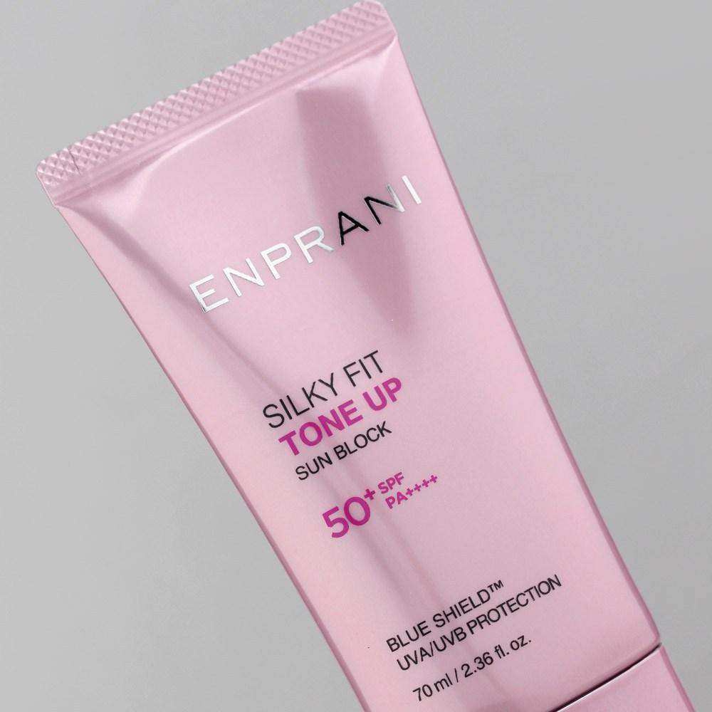 ENPRANI Silky Fit Tone Up Sunblock 70 мл x 2 Розовый тонирующий солнцезащитный крем Солнцезащитный крем, 70 мл, 1 набор