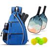 Pickleball Paddle Backpack Mesh Pocket Adjustable Strap Waterproof Oxford Cloth Outdoor Sports Badminton Table Tennis Racket Storage Bag