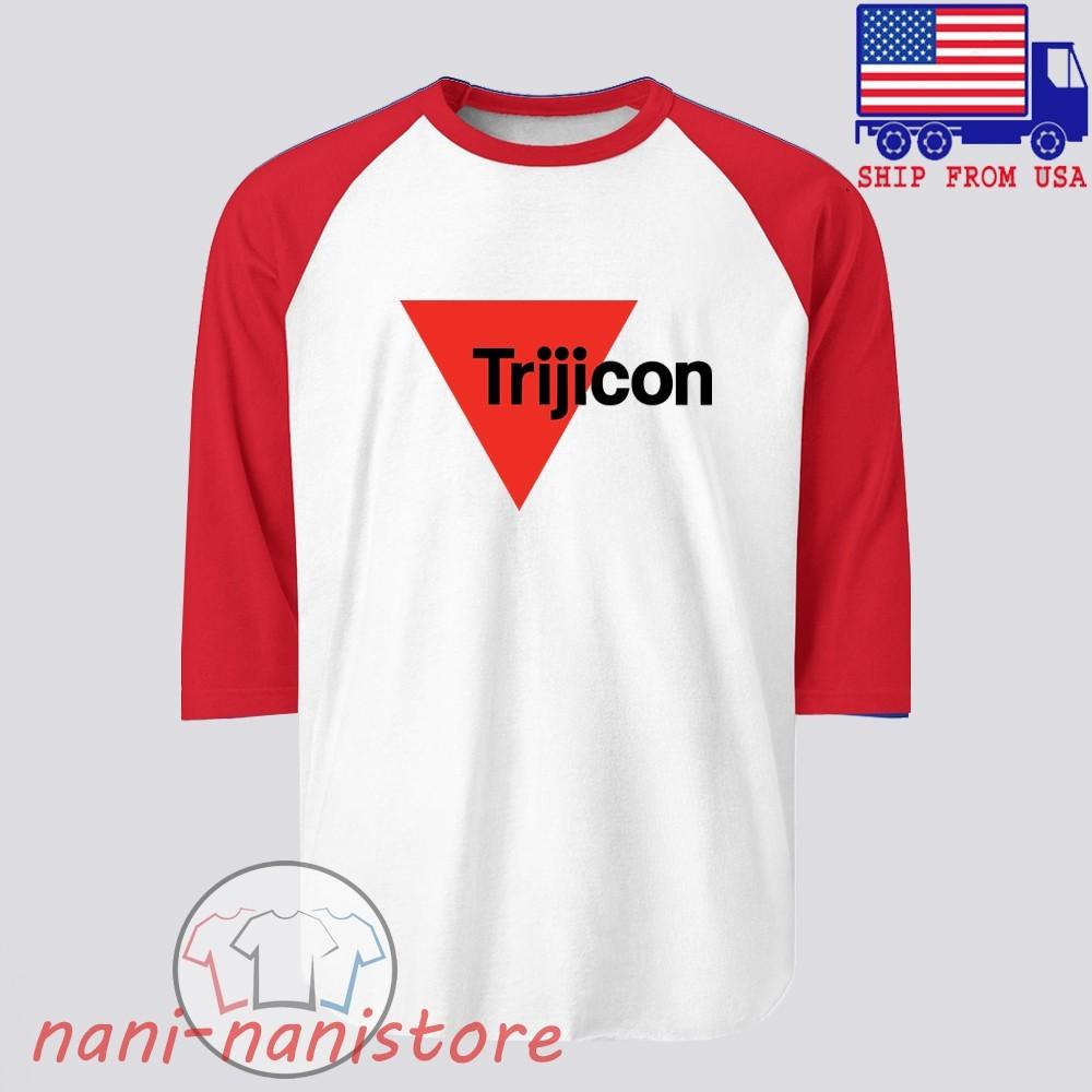 Trijicon Guns Firearms Men#039;s Raglan Red Size S2XL Unisex T-Shirt