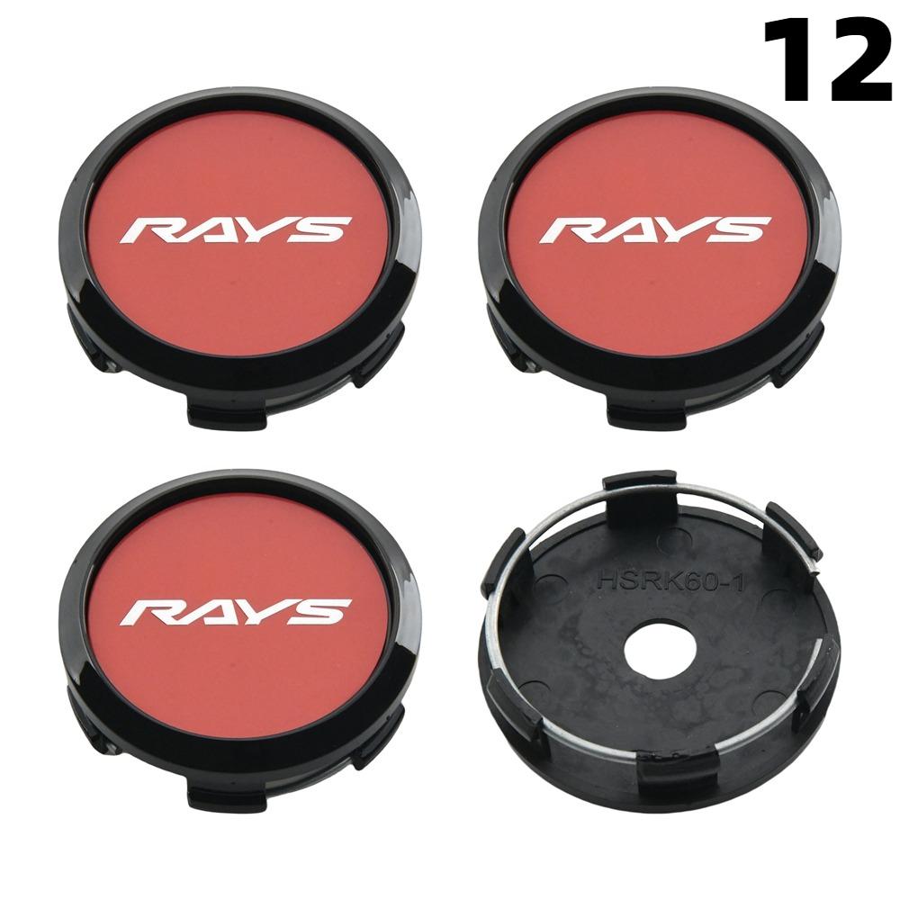 1Set/4PCS OD 60MM / ID 56MM Rim Caps RAYS VOLK VR Logo Wheel Center Cap Wheel Cover Hub caps Sport Car Tire Accessories