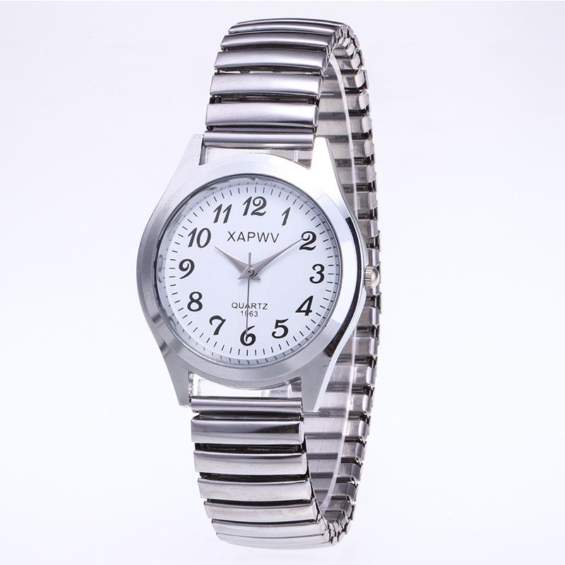Trendy Unisex Fashion Watch New Quartz Couple Casual Watches Elastic Large Dial