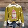 Women's Fashion Christmas Printed Long Sleeve Loose Round Neck Sweatshirt Top