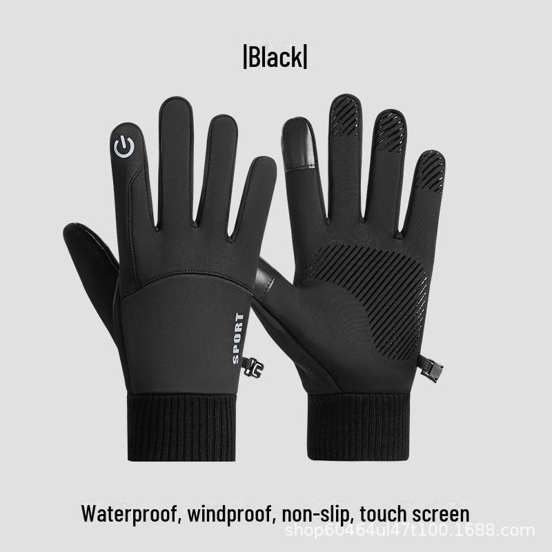 Women's & Men's Touchscreen Winter Cycling Gloves - Warm, Velvet-Lined, Windproof, For Students & Outdoor Sports