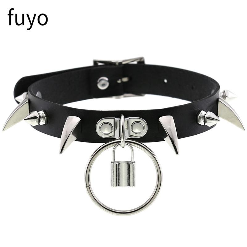 Готический черный чокер из ПУ кожи с цепочкой-замком, женское ожерелье с сердцем, панк-подвеска, ювелирное изделие, колье для вечеринки, гранж-аксессуары, подарок