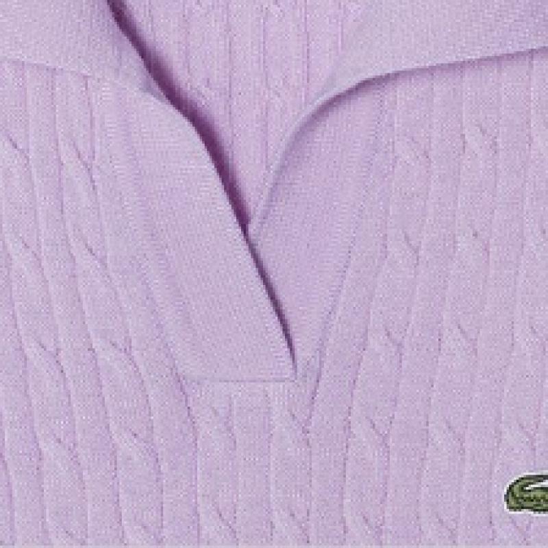 Lacoste Женский свитер кабельной вязки с открытым воротником Af197e 54n Gfu