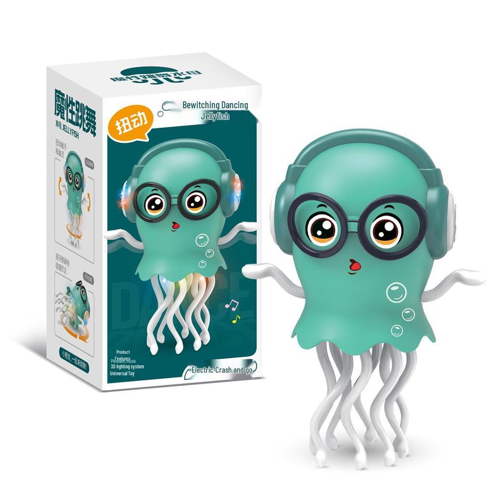 Jellyfish Light-Up Dancing Octopus: Musical, Glasses-Wearing, Electric Induction Toy