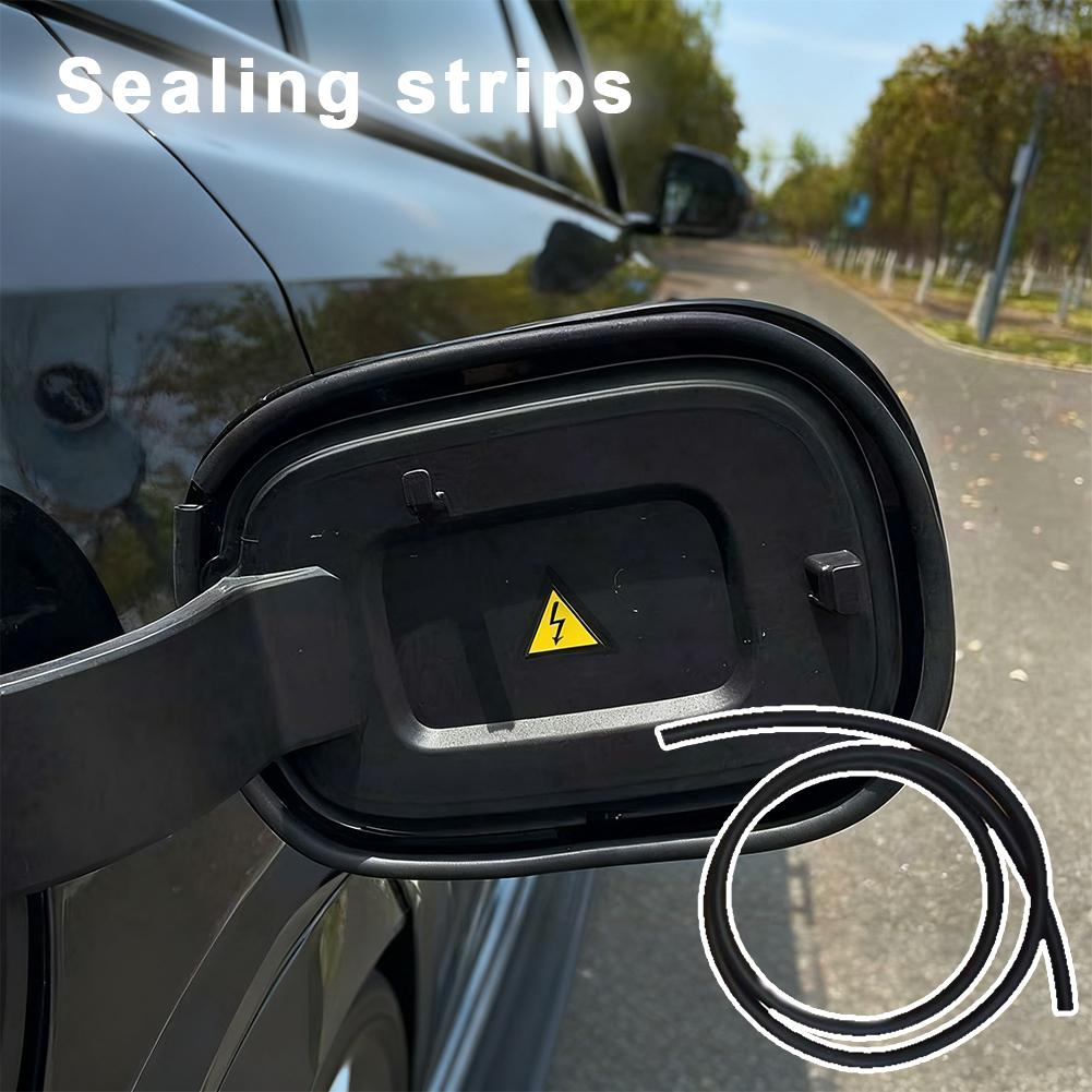 90cm/35inch D-shaped Seal Strip Car Fuel Cap Charging Port Insulation Dustproof Waterproof Gasket Automotive Weatherproof Seal