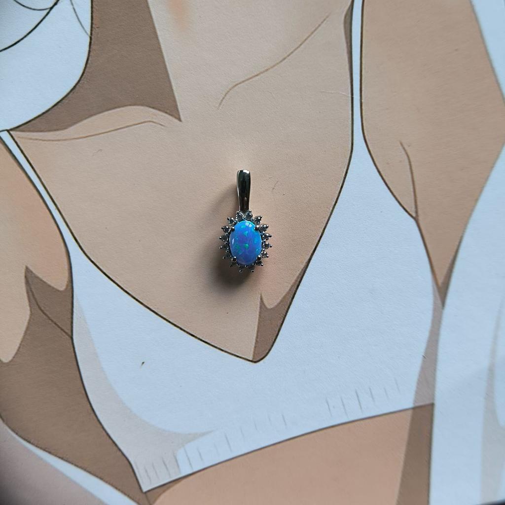 Silver Pendant with Opal 0.459ct (2192367)