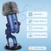 Чехол-поп-фильтр из мягкого меха для микрофона Blue Yeti Pro, серый