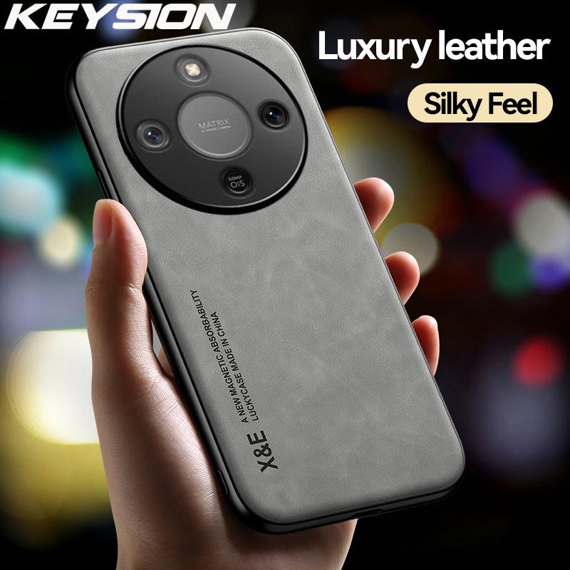 KEYSION Роскошный ретро-чехол из ПУ-кожи для HONOR X9d 5G и Huawei Magic 8 Lite - Ударопрочный с шелковистой мягкой текстурой