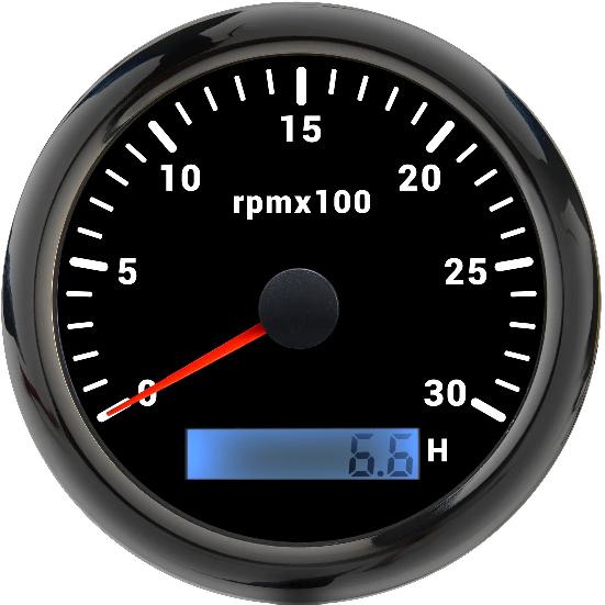 85MM Tachometer with LCD Hour Meter For Marine Boat Car RPM Gauge 8000rpm 6000rpm RPM Meter Tach Gauge 7 Colors LED Backlight