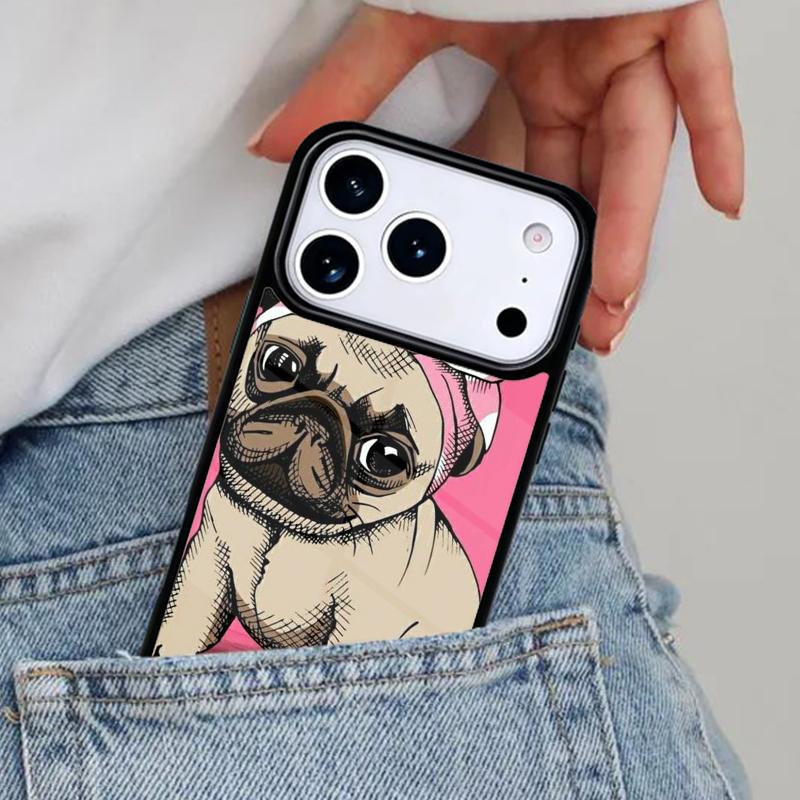Мультяшный французский бульдог мягкий чехол для телефона для iPhone 16e 15 14 13 12 17 Pro Max Plus Air 17pro Чехол Coque