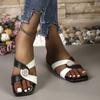 Новые туфли на плоской подошве, дизайнерские тапочки, женские сандалии для ходьбы с квадратным носком, роскошные летние повседневные шлепанцы с открытой пяткой, женские шлепанцы