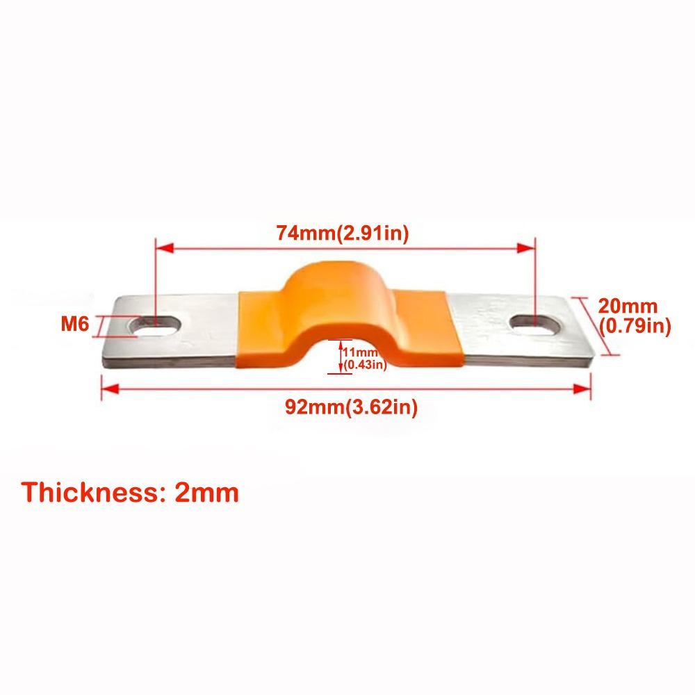 New 230Ah 280Ah Battery Cells Connector 2mm M6 Posts Straps Copper Connecter Copper Bar