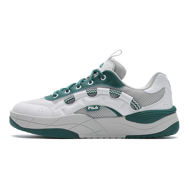 FILA BOHO Rainbow Shoes Lightweight And Breathable Low top Skateboard Shoes Men's Gray White F12M532220FOW