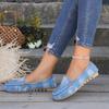 Women's Casual Shoes Spring and Autumn Flat Loafers Women's Shoes Fashion Non-slip Soft Denim Flat Shoes