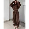 European and American Fashion Casual Long Sleeve Hoodie Jumpsuit Pants Length Blouse and Pants Women Zipper Jumpsuit Women