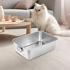 Litter Box Kitten Stainless Steel Non-stick Portable Indoor