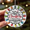Besties Christmas Round Ornament, Best Friends Round Christmas Ornament, Personalized Keepsake Gifts (We Are More Than Friends)