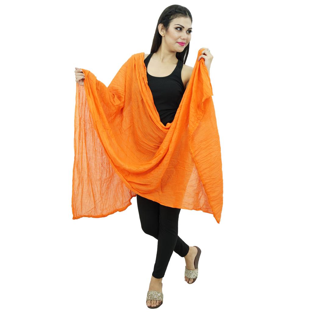 Длинные палантины Dupatta из хлопковой вуали Chunni женские шарфы с запахом на шею