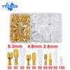 600PCS 2.8/4.8/6.3mm Female and Male Crimp Terminal Kit Brass Car Speaker Electric Wire Connectors and Insulating Sheath