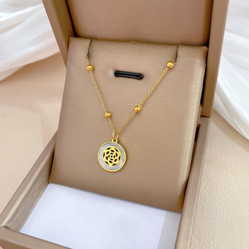 Популярный элемент Личность Минималистичный Ветряная печь Настоящее золото Ожерелье Женская цепочка на ключицу